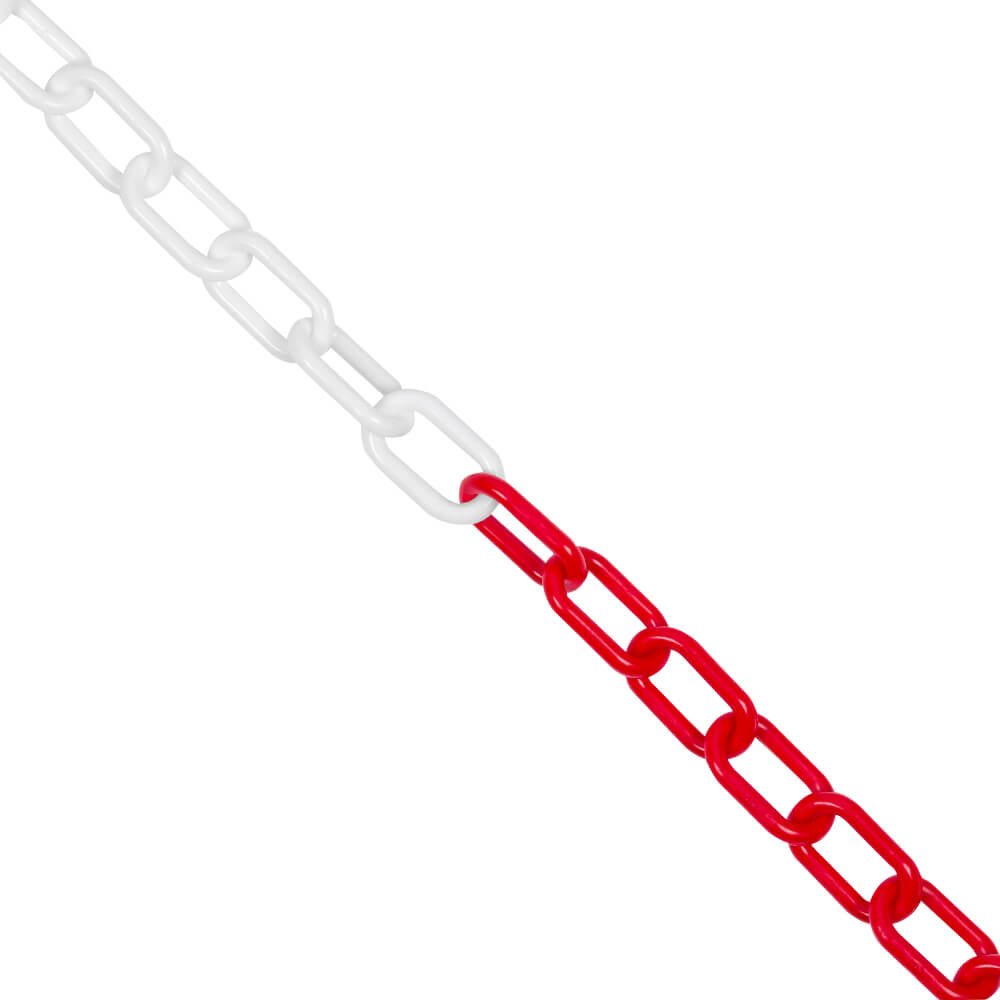 Marwotec Absperrkette Rot/weiß – 10 M, 8 Mm Dick, PE, Für Baustellen, Parkplätze, Messen & Absicherungen
