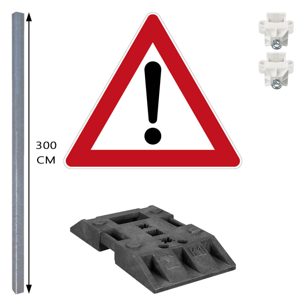 Schutzplanken Erweiterungs-Set M100-3SP, 4 m, zum Aufdübeln, Stahl, B Schutzplanken Erweiterungs-Set M100-3SP, 4 m, zum Aufdübeln, Stahl, B