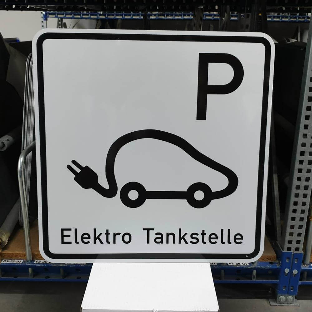 Schild Elektrotankstelle Ladestation E-Auto Elektroauto grün 3 mm Alu, 10,49