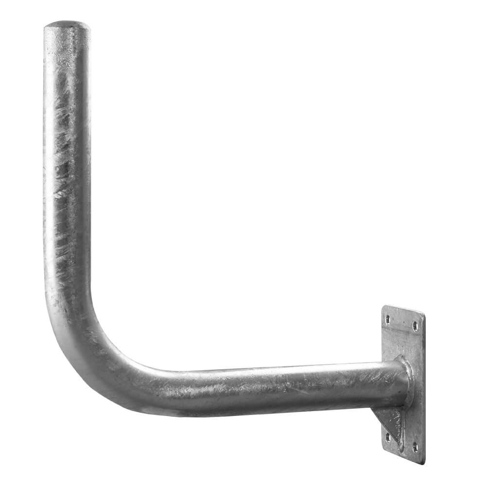 Langer Wandarm für Spiegel, feuerverzinkter Stahl, ø 6 cm, 52 x 56 cm