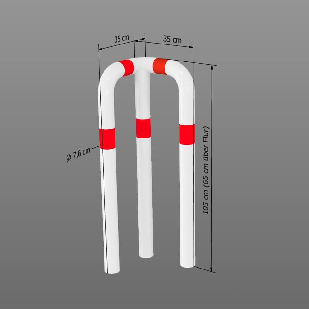 Absperrkette Rot/weiß, 10 Mm Durchmesser, Max. 10 M Länge | Aus Kunststoff Für Innen & Temporären Außeneinsatz