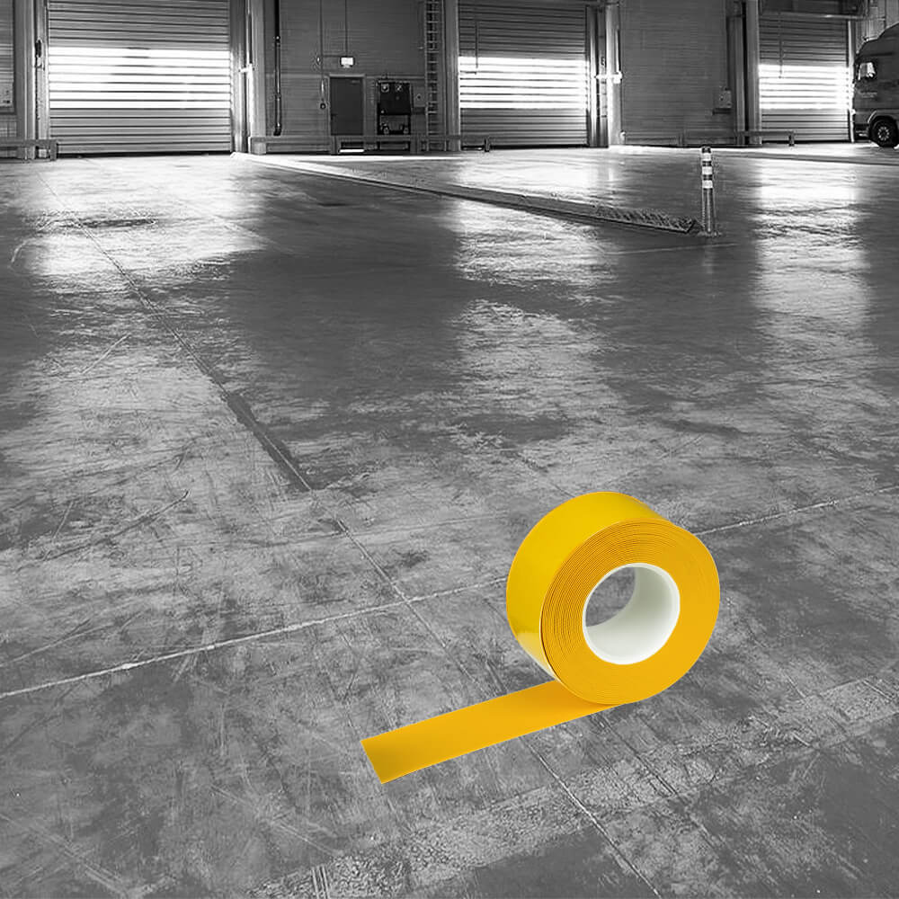 TMS PRO SHOP Bodenmarkierungspunkte Gelb - 450 Stück Rolle Ø6,8cm Für Innenbereich