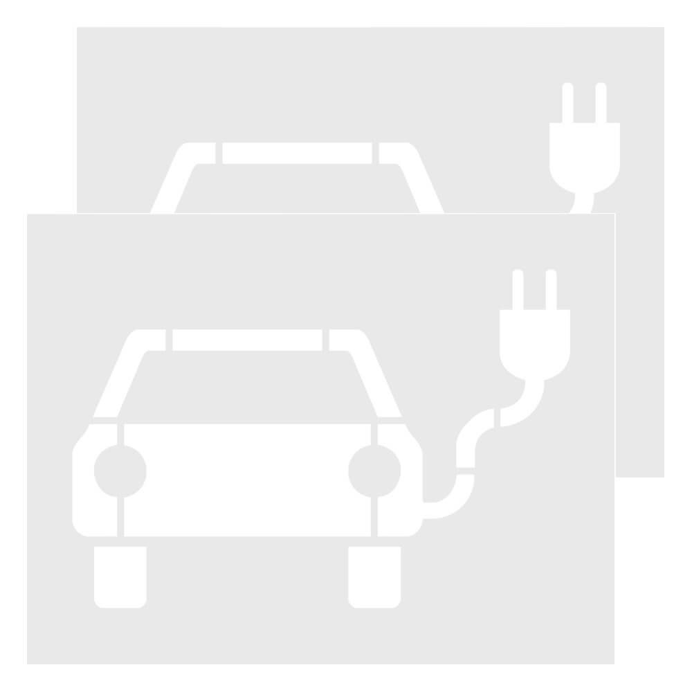 Markierungsschablone 'No Parking Fire Lane' – 10,2 Cm, LDPE, Für Bordstein & Wand