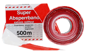 Absperrband rot/weiß schraffiert