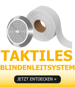 Taktile Bodenmarkierung für Blindenleitsysteme