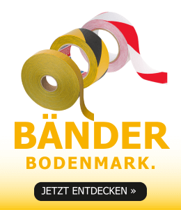 Bodenmarkierungen mit unseren Bodenmarkierungsbändern Bodenmarkierungen mit unseren Bodenmarkierungsbändern
