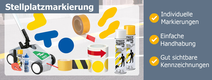 Stellplatzmarkierungen für mehr Ordnung und Struktur Parkplatzsicherungen in Markenqualität