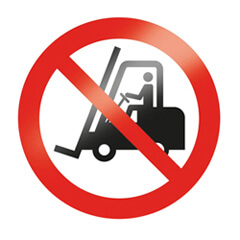 Flurförderfahrzeug verboten
