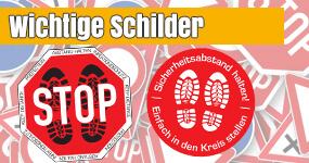 Wichtige Schilder