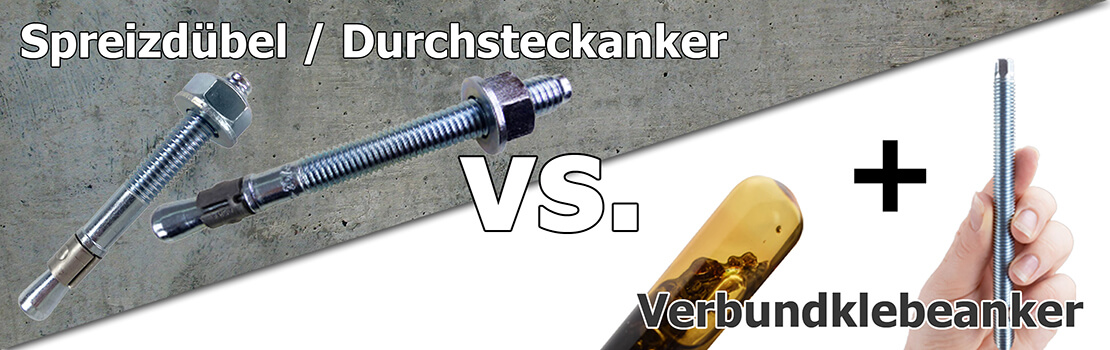 Banner Ratgeber Durchsteckanker vs. Verbundklebeanker