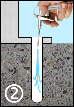 Ankerbolzen gesäubert