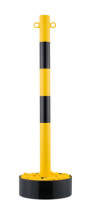 Kettenpfosten schwarz gelb zum Selbstbefüllen Kettenpfosten schwarz gelb zum Selbstbefüllen