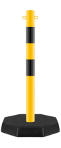 Kettenpfosten schwarz gelb