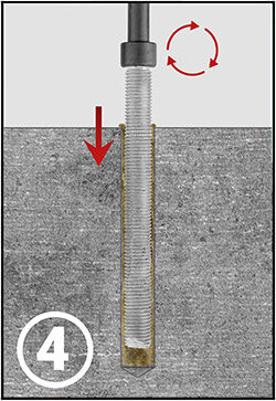 Ankerbolzen festziehen