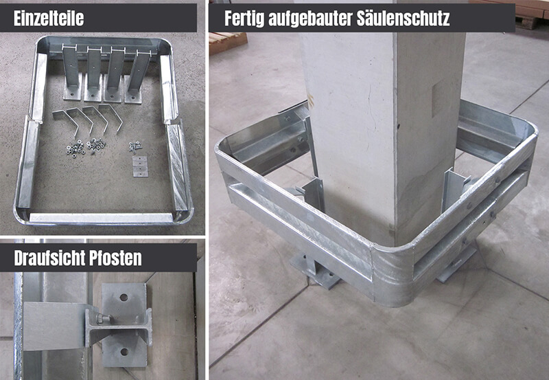 Aufbauanleitung für Säulenschutz
