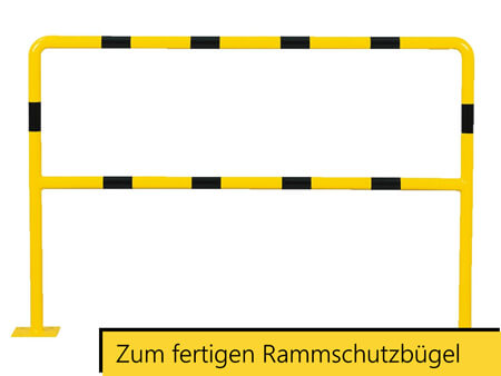 Zum Rammschutzbügel ECO aus feuerverzinktem Stahl rotweiß