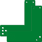Türwächter-Montageplatte für eine Glas-Rahmentür