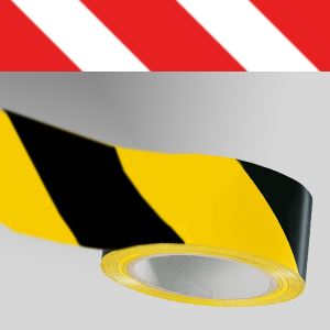 Warnschraffierung rechtsweisend