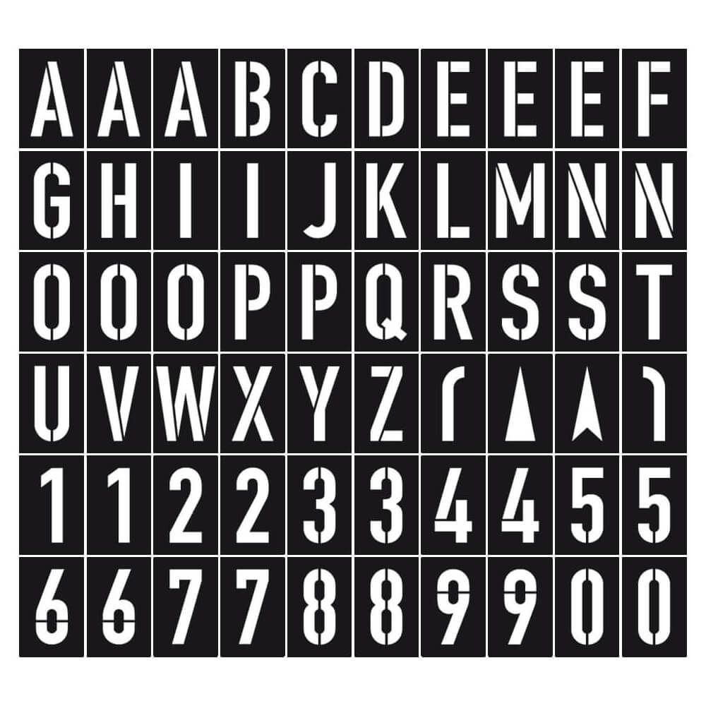Schablonen Buchstaben Und Zahlen