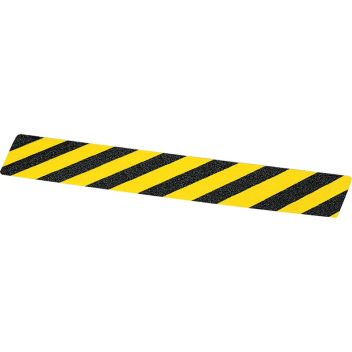 Flachmarkierung Linksweisend – Gelb/schwarz Schraffiert, Aluminium 50x990 Mm, ASR A1.3 Konform – Von KSIGN Kroschke Für Flucht- Und Rettungswege
